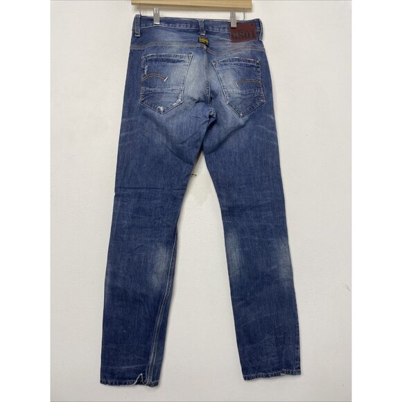 G Star Raw 01 Mens 30x32 Blue Denim Jeans New Radar Slim Blue - Picture 3 of 9
